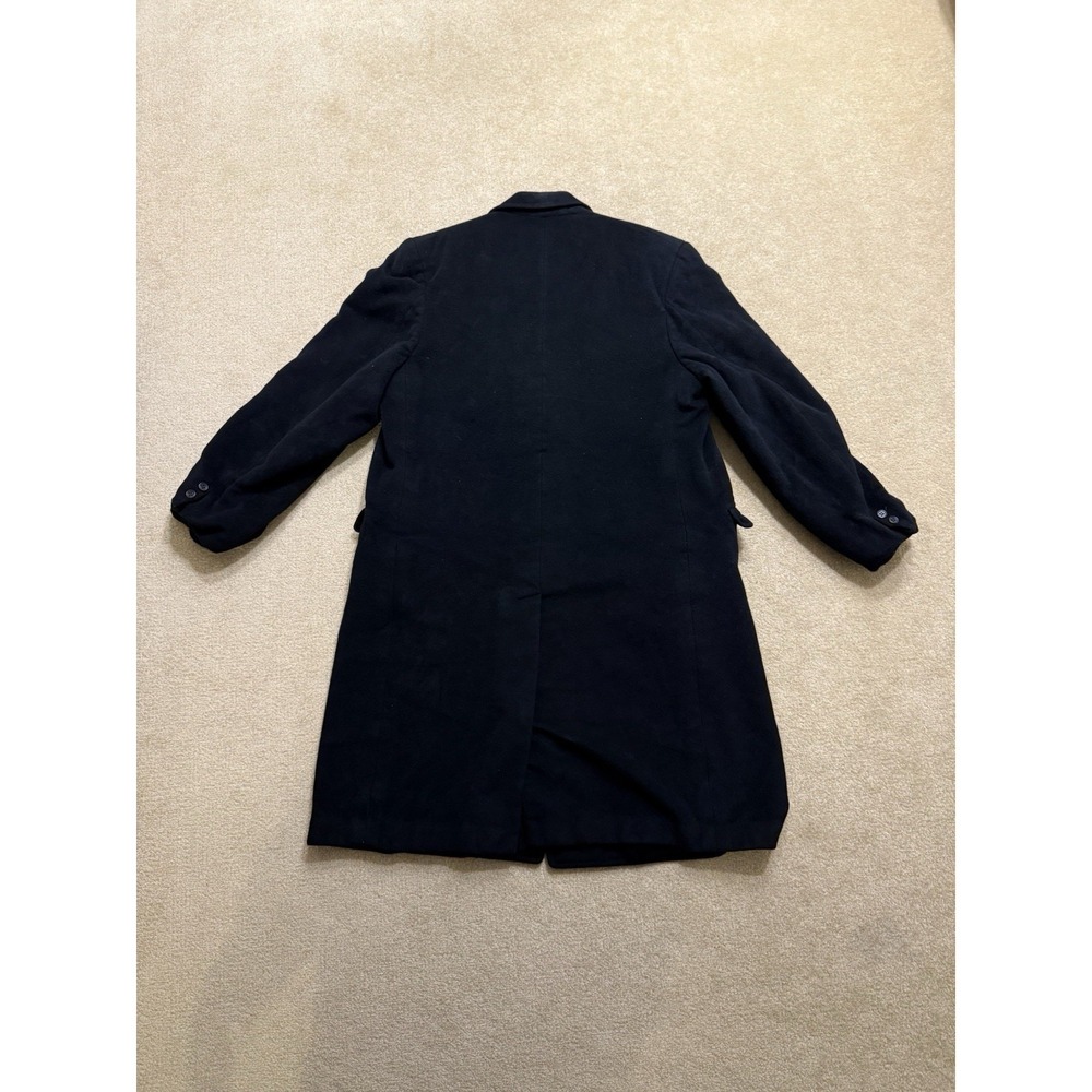 Hickey Freeman Cashmere? Wool? Trench Over Coat Black - Picture 2 of 14